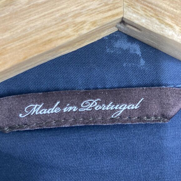 Robert Talbott Jacket Mens Medium Navy Blue Bullit II Moto Bomber Cotton - Picture 15 of 16